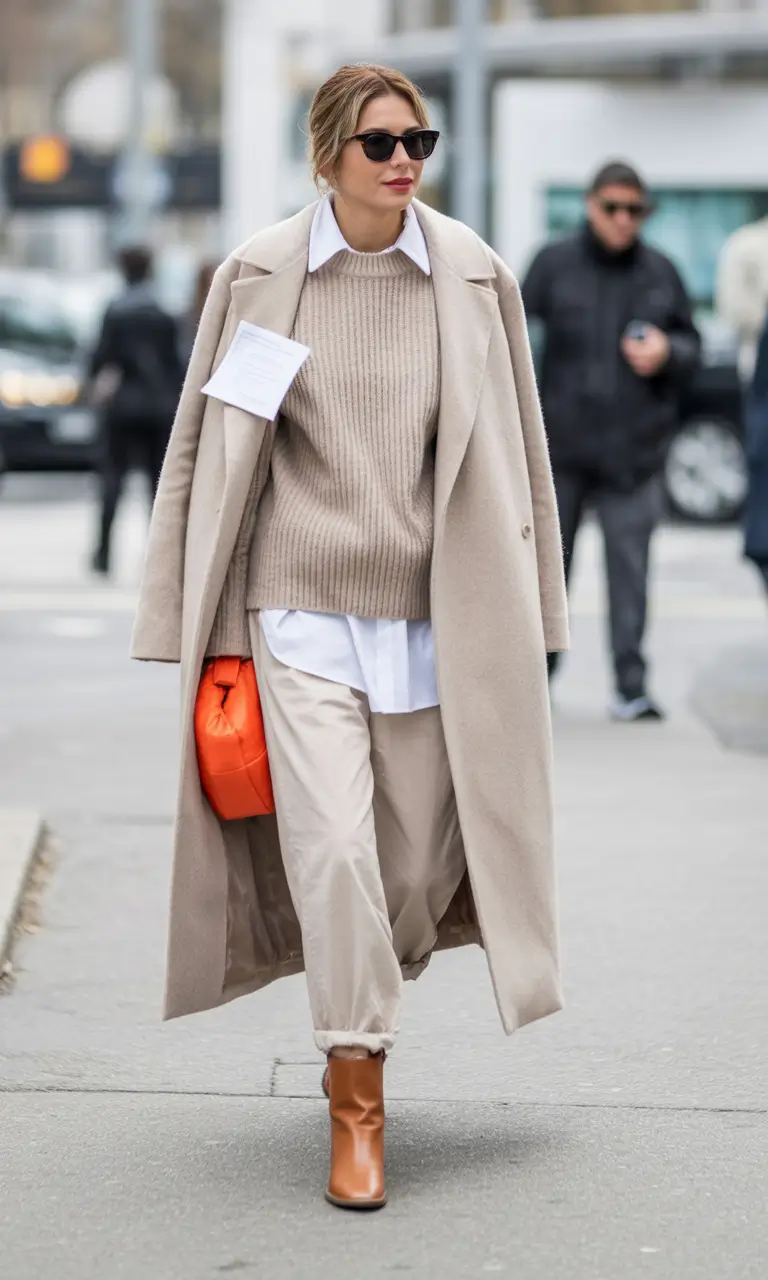 September outfits Soft Neutrals, Strong Silhouettes