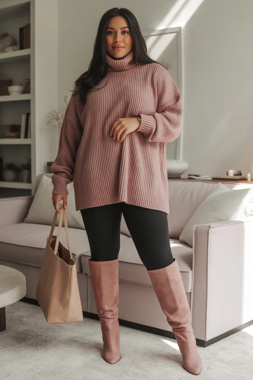 September outfits Muted Blush and Black for Effortless Elegance
