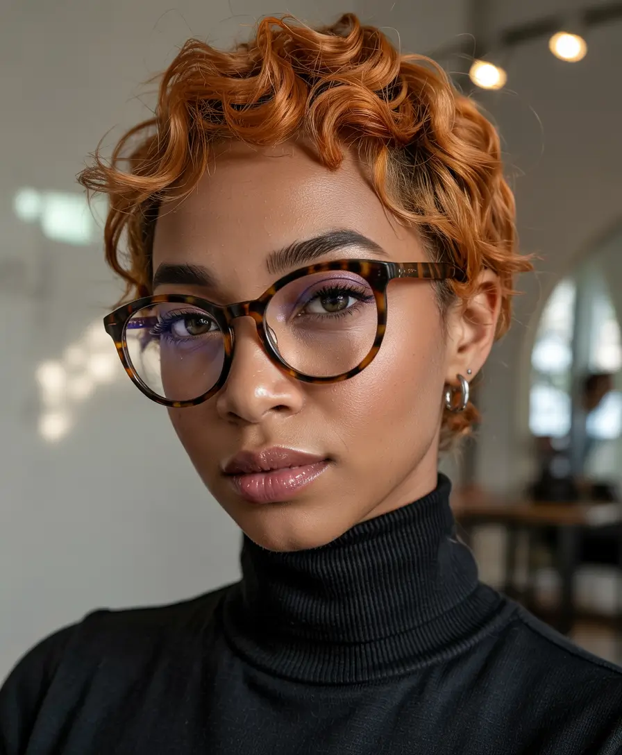 cute fall hair colors Short Copper Curls