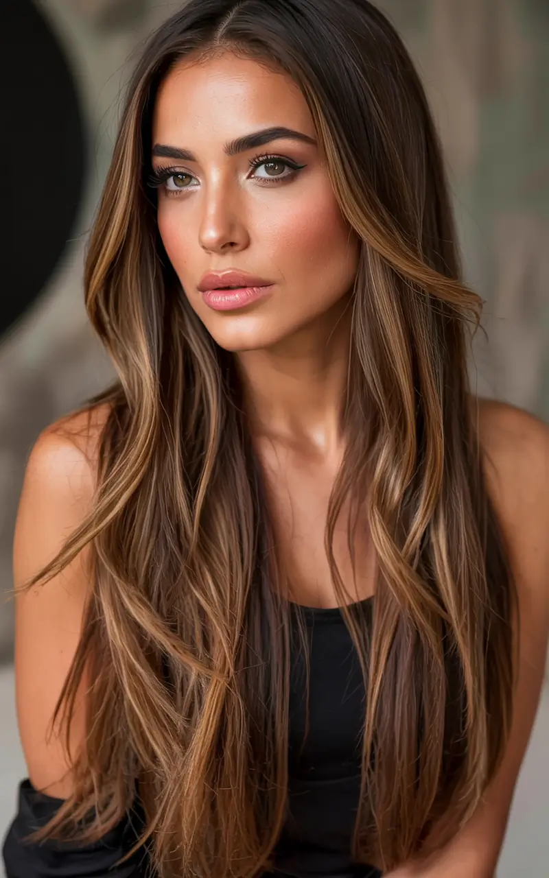 cute fall hair colors Espresso Melt Balayage