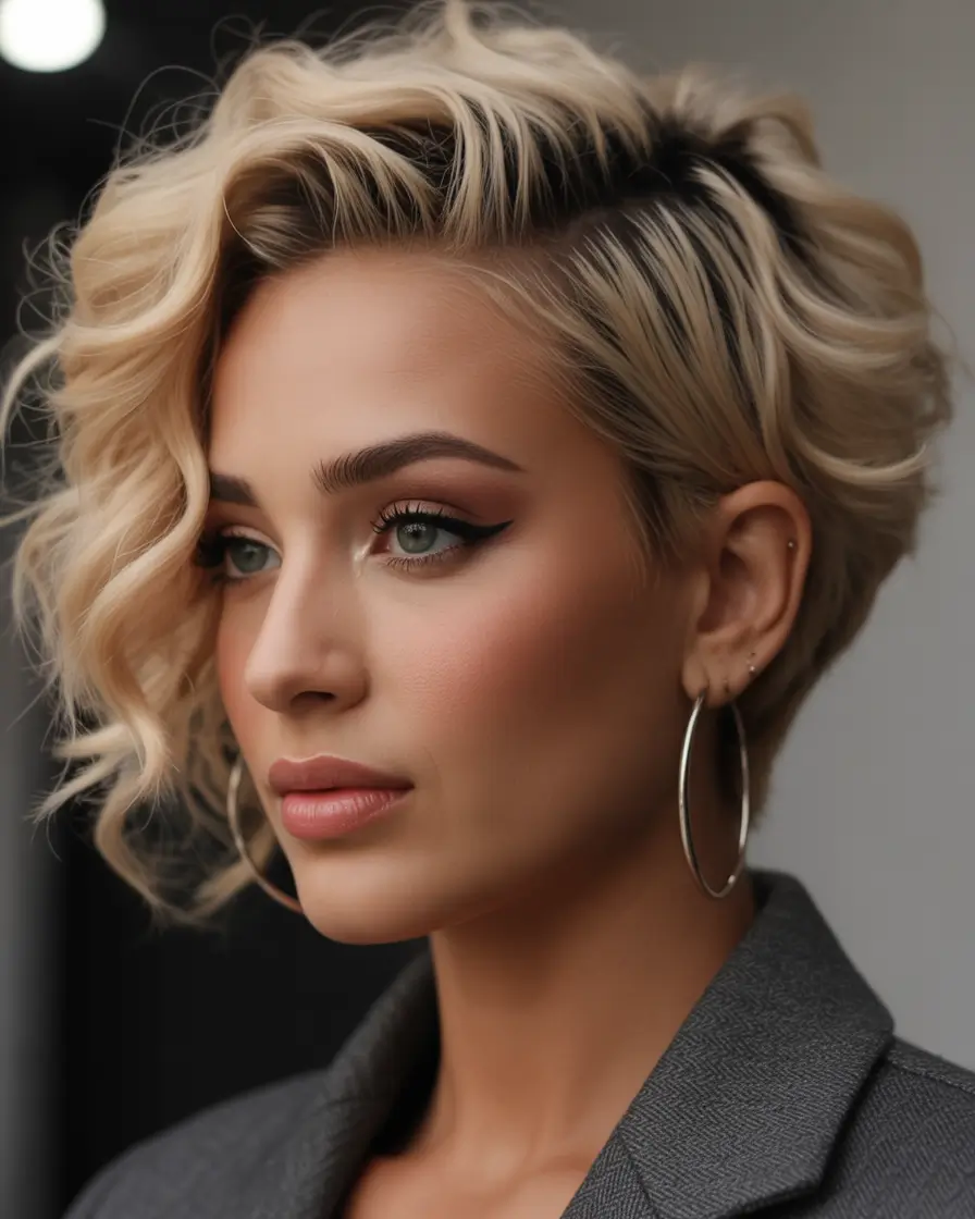 cute fall hair colors Textured Blonde Crop