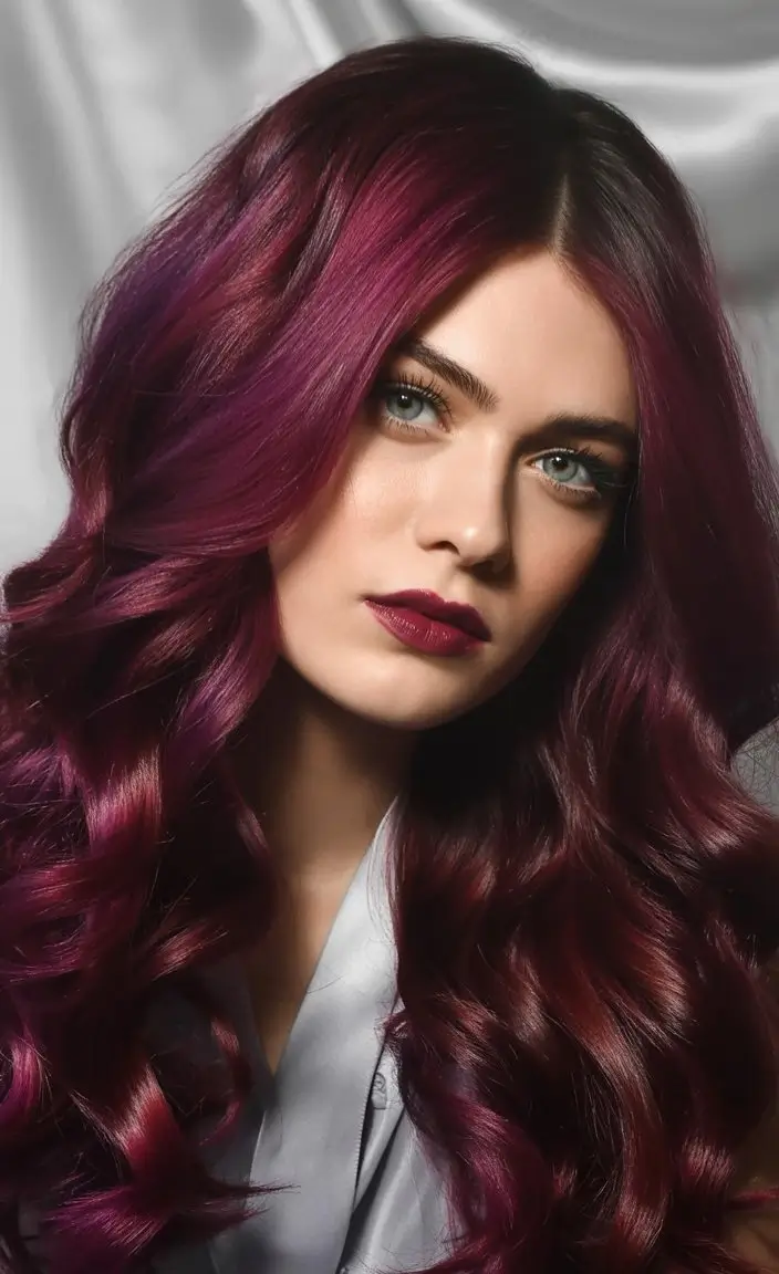 cute fall hair colors Deep Berry Glam