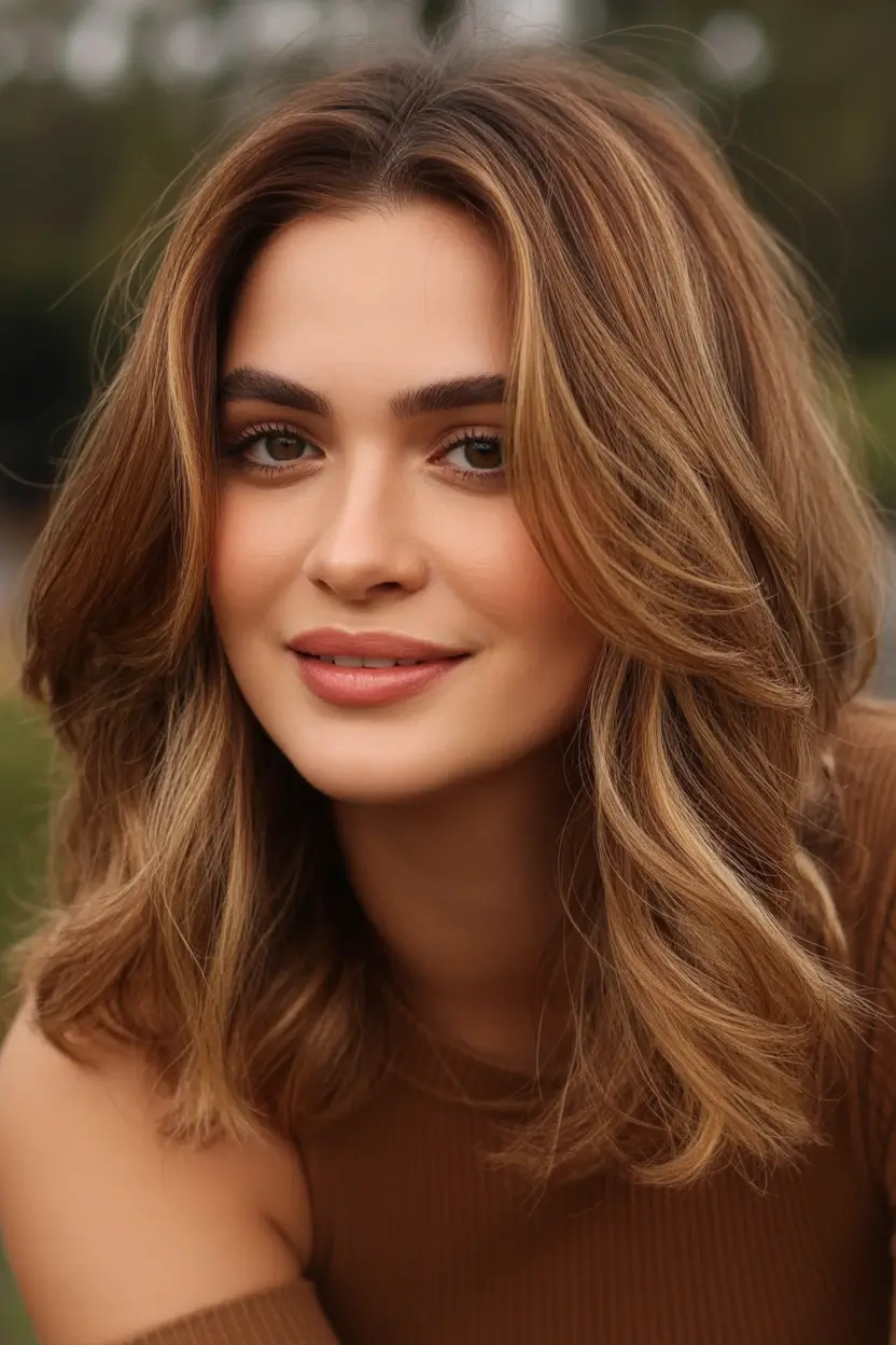 cute fall hair colors Soft Honey Layers