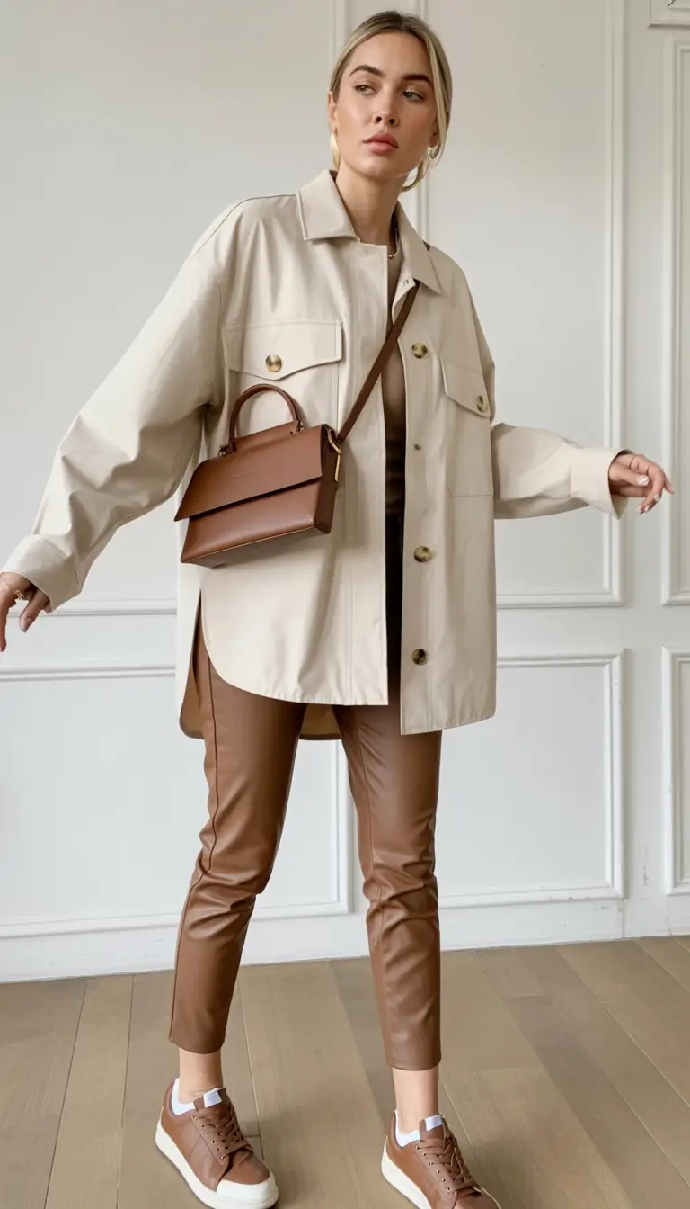 fall outfits for school Monochrome Latte Layers