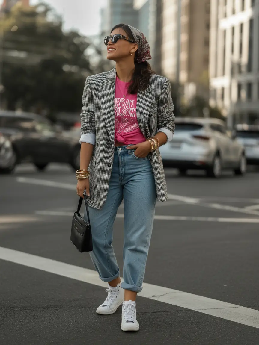 fall outfits for school Graphic Tee & Blazer Upgrade