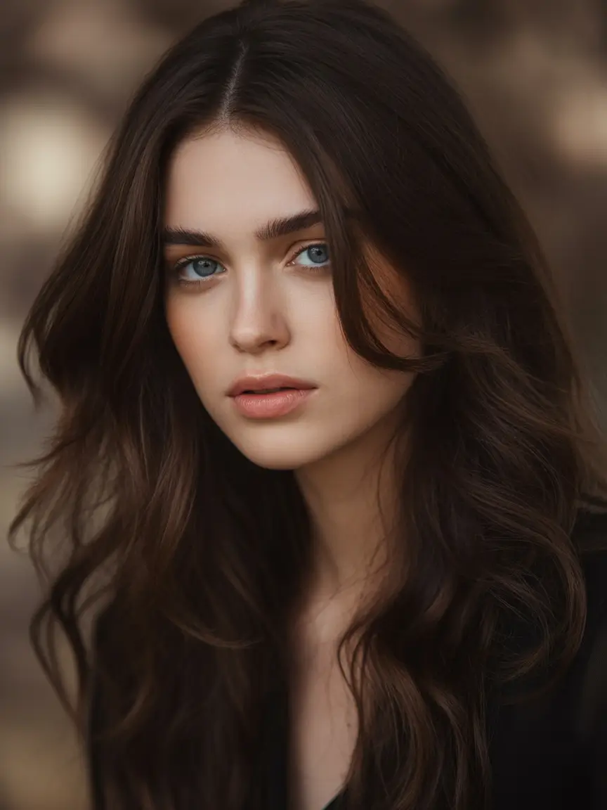 dark brown fall hair colors Earthy Brunette Depth with Barely-There Layers