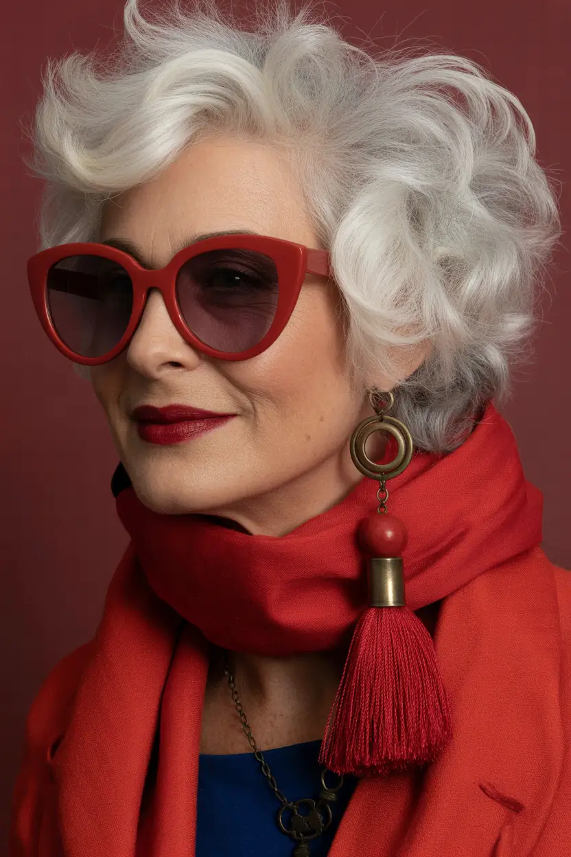 Fall haircuts for women over 60 Hollywood White Waves