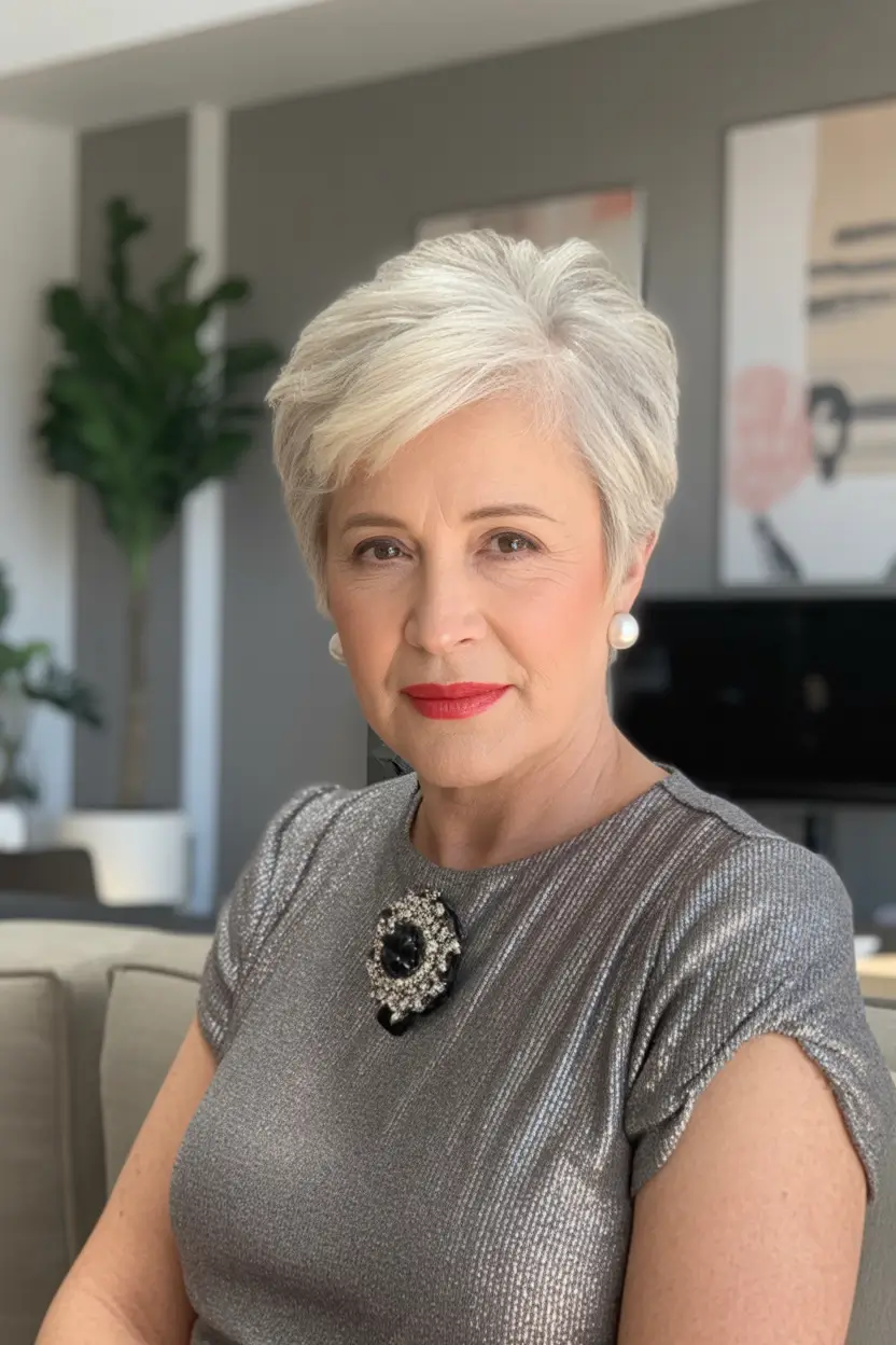 Fall haircuts for women over 60 Refined Short Crop