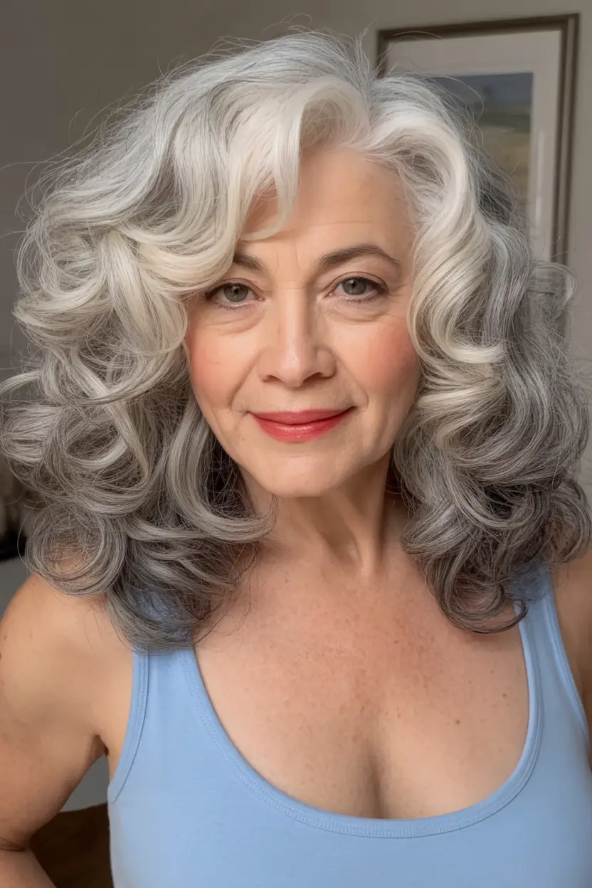 Fall haircuts for women over 60 Voluminous Long Layers