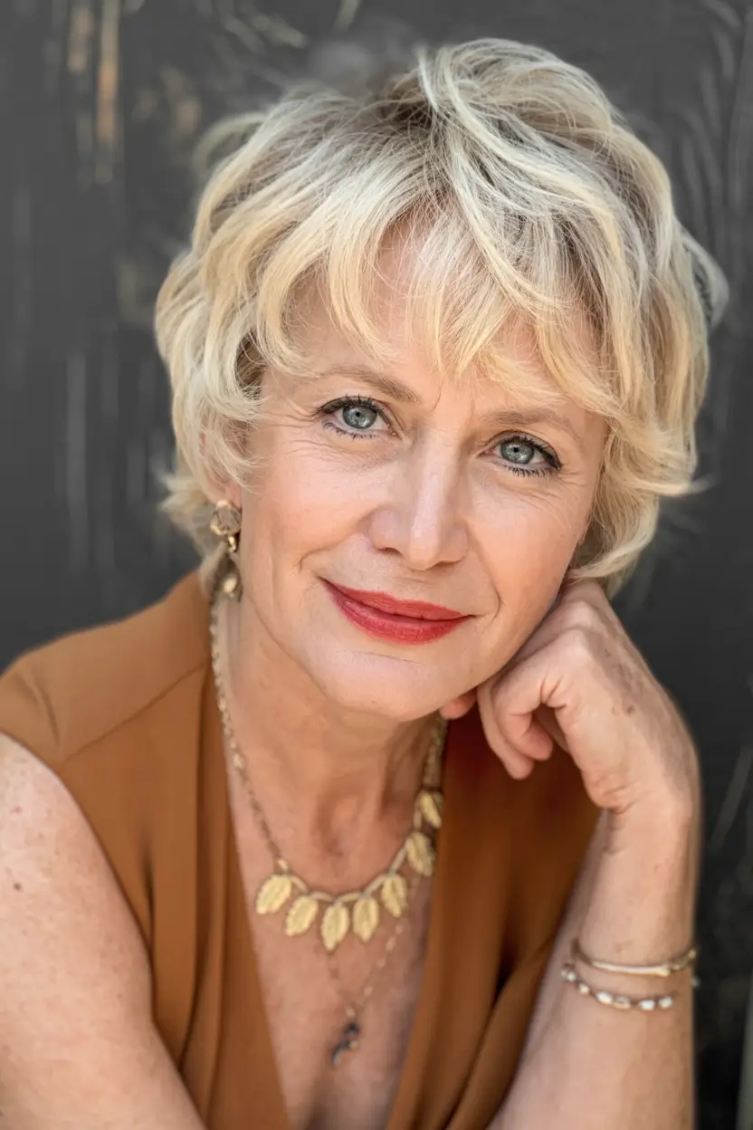 Fall haircuts for women over 60 Wispy Layered Crop