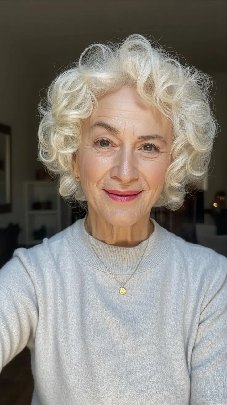 Fall haircuts for women over 60 Soft Curly Bob with Bounce