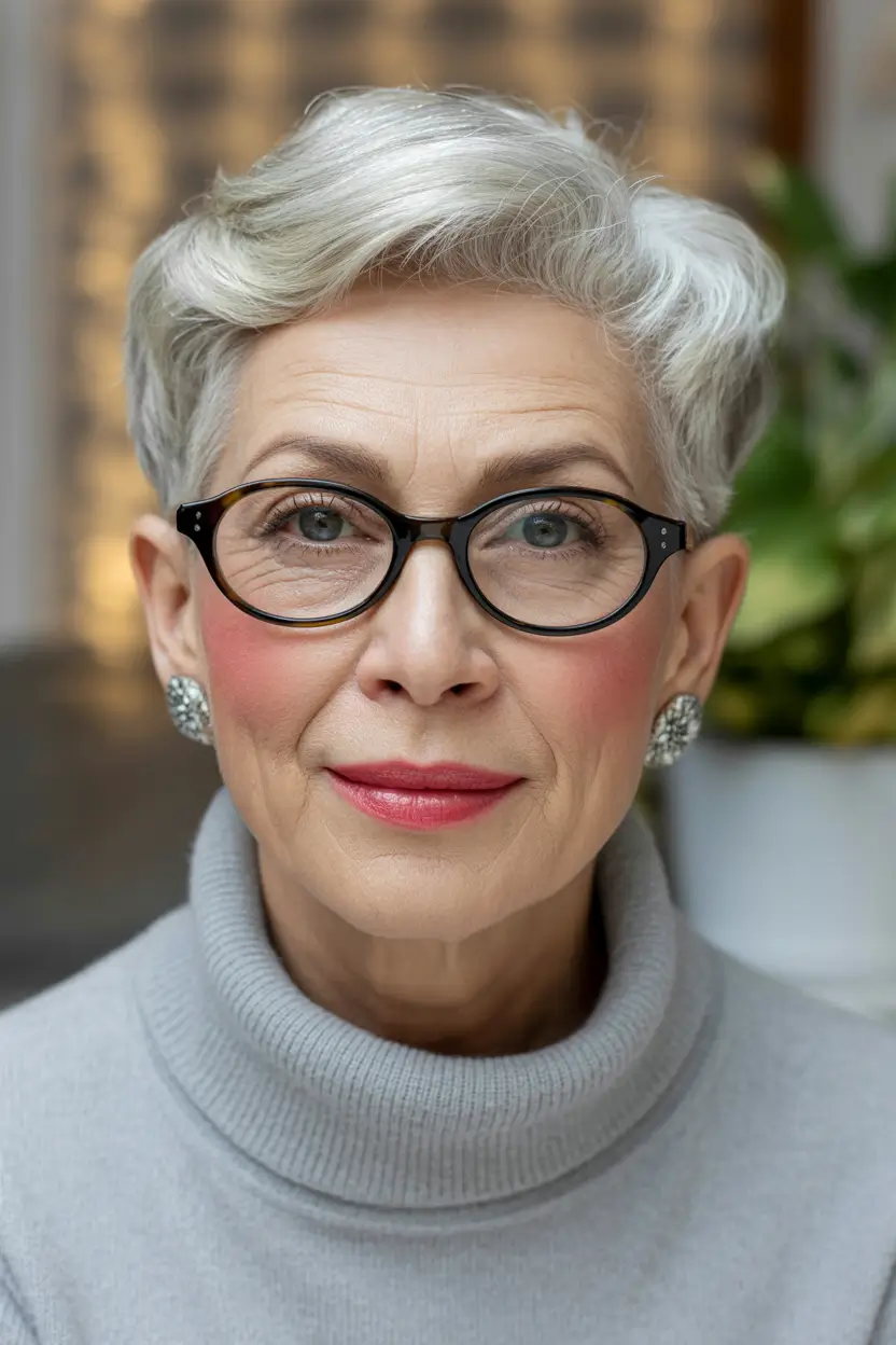 Fall haircuts for women over 60 Polished Short Pixie