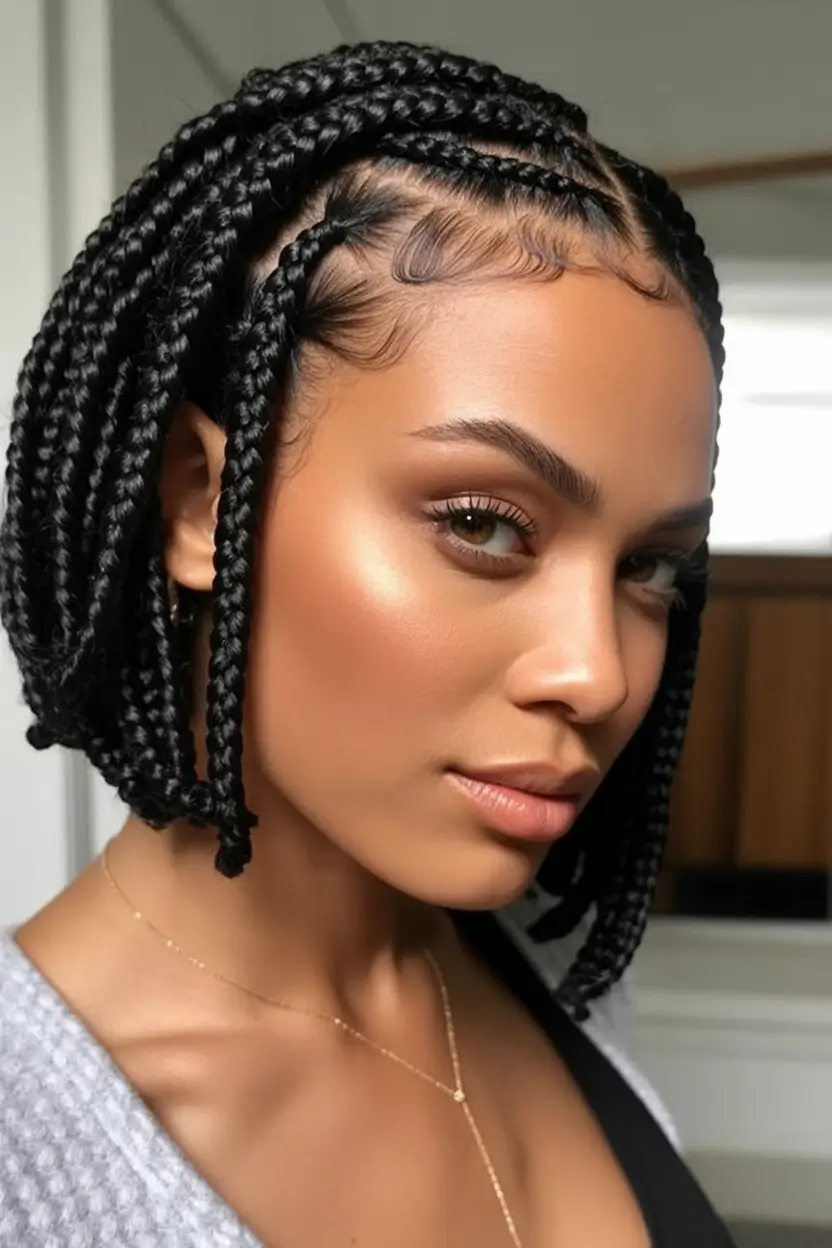 Fall hairstyle black women Chic Braided Bob