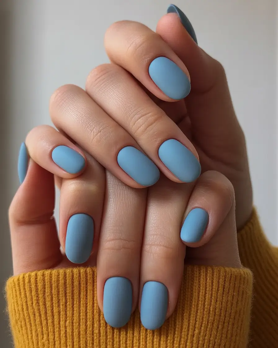 fall-nails-color-trends-2025-matte-sky-blue