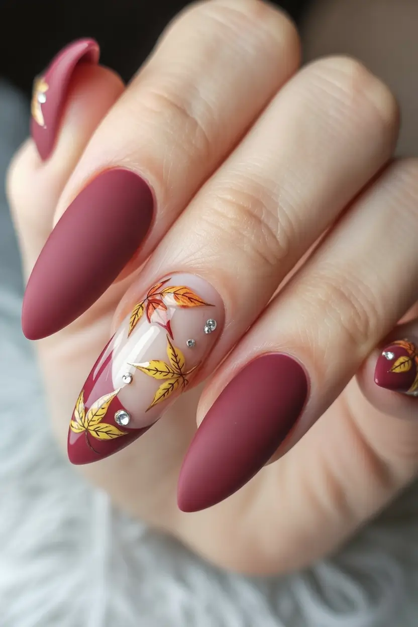 fall-nails-color-trends-2025-maple-leaf-accents