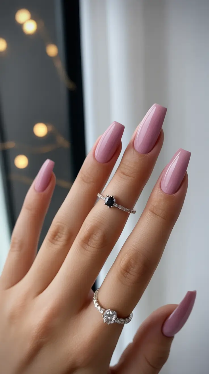 Fall ballerina nails Romantic Mauve Simplicity