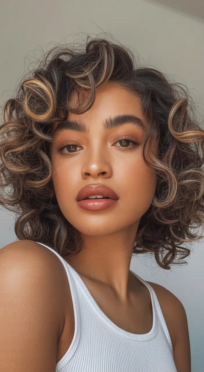 hair-color-for-brown-skin-Rooted-Vanilla-Swirl-on-Tight-Curls