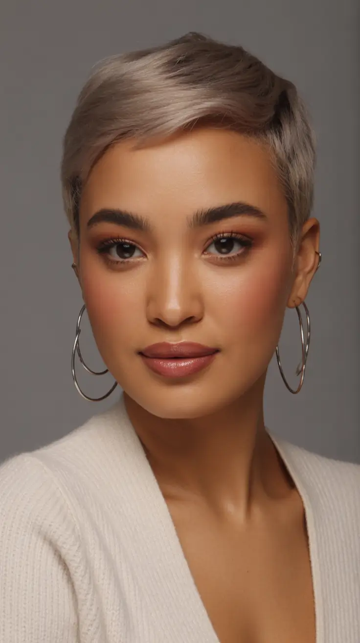 hair-color-for-brown-skin-Soft-Platinum-Crop-with-Root-Shadow