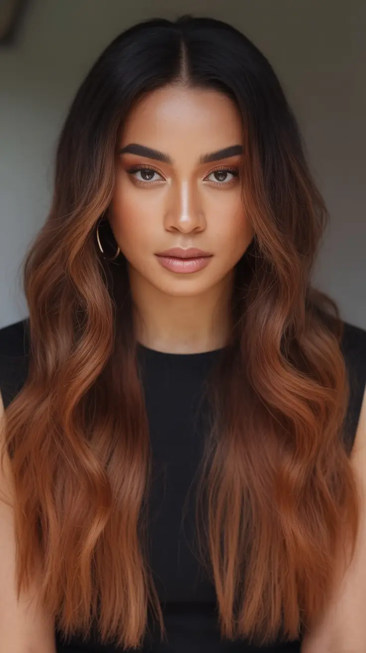 hair-color-for-brown-skin-Toffee-Balayage-on-Jet-Base