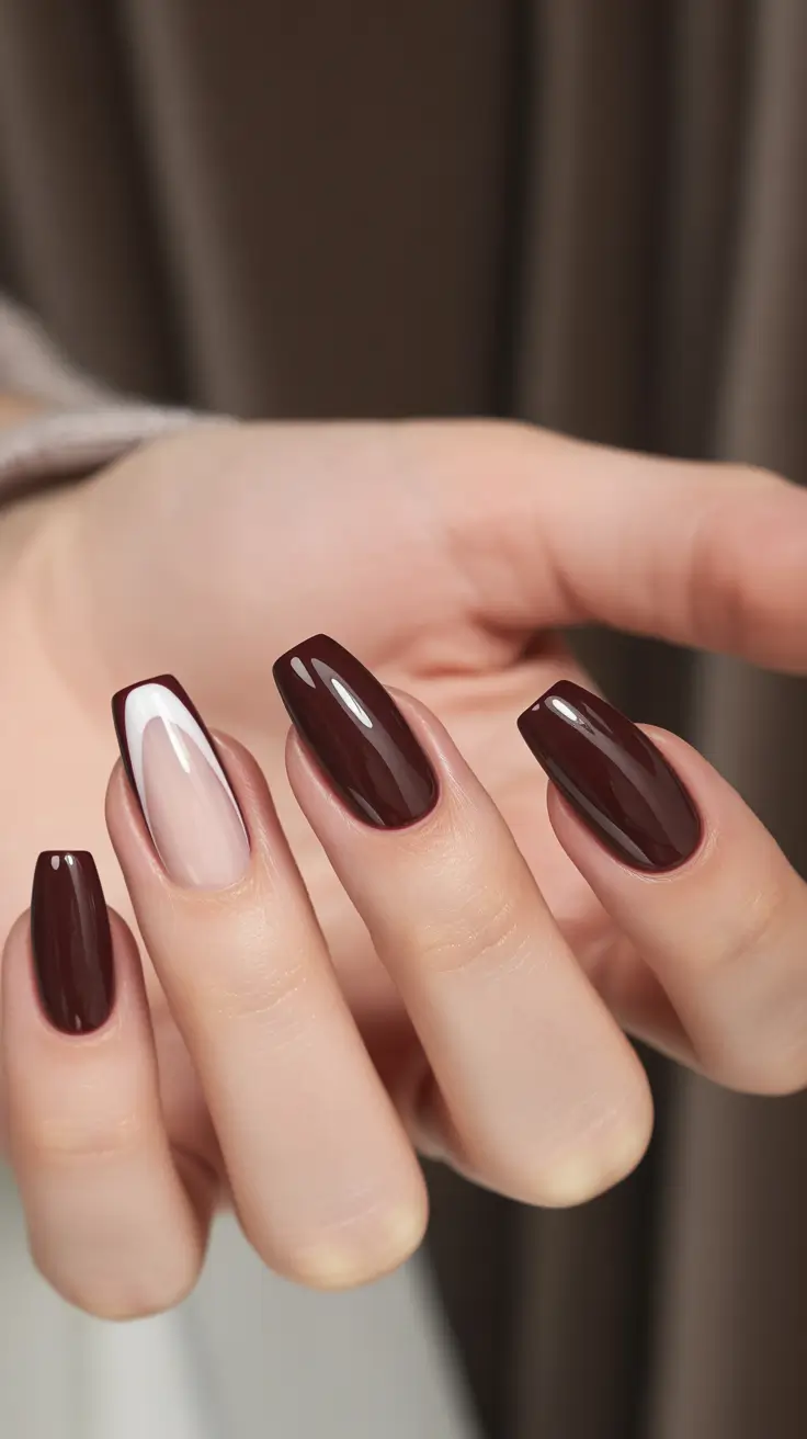fall nail colors for fair skin chocolate french contrast