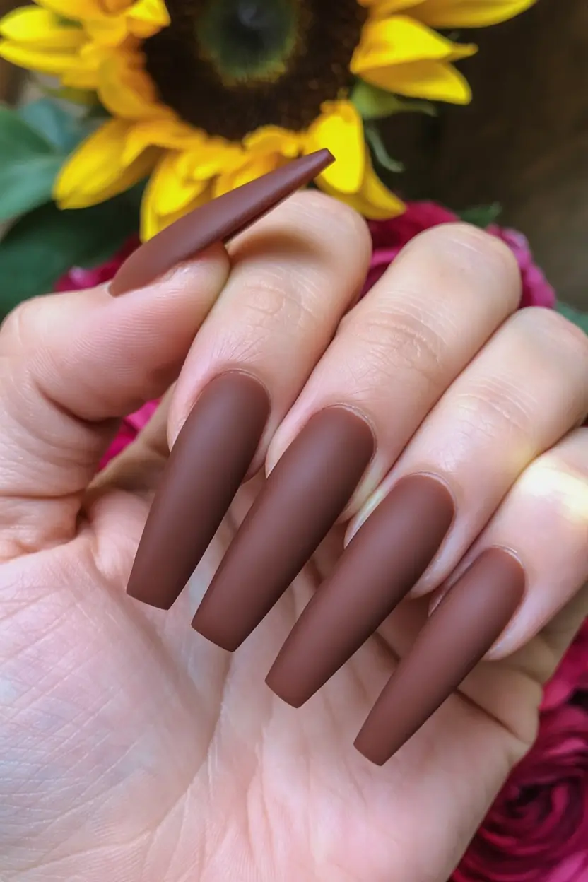 fall nail colors for fair skin velvety matte mocha