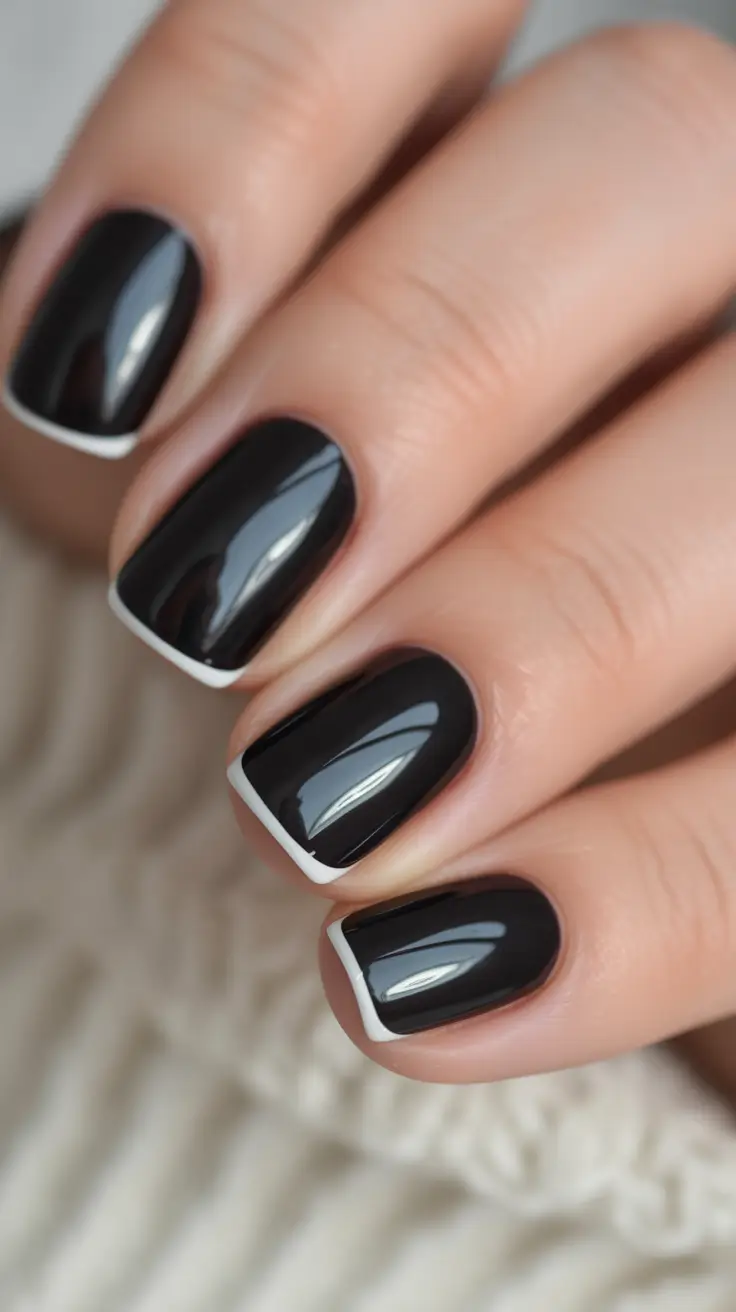 Fall nail colors for medium skin Modern Noir French