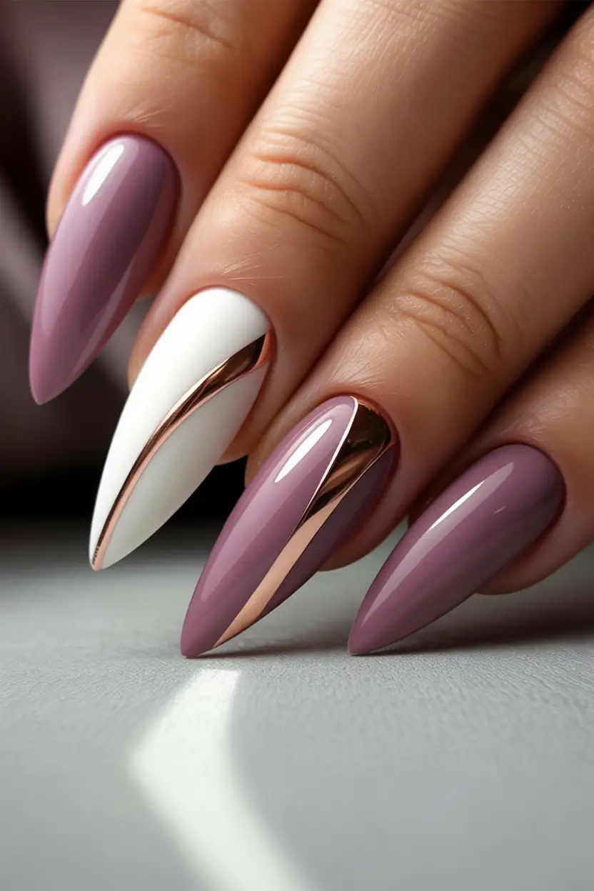 Fall nail colors for medium skin Rose Gold Statement