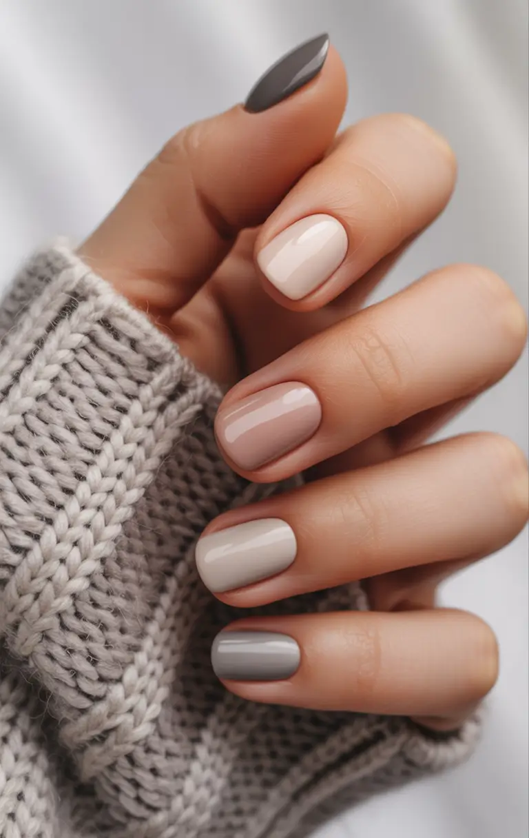 Fall nail colors for medium skin Cozy Greige Neutrals