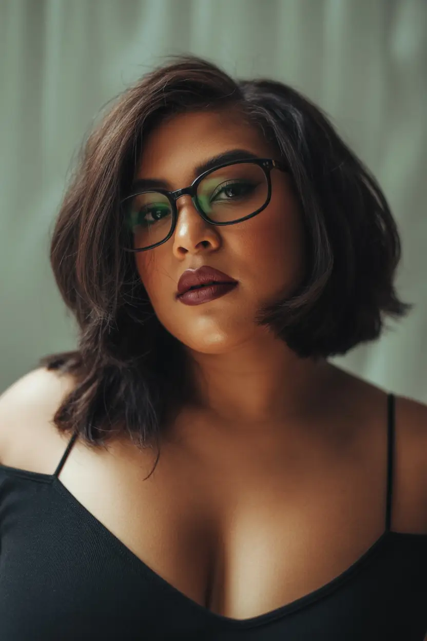 Short indian+Soft Bob with Natural Volume and Modern Edge