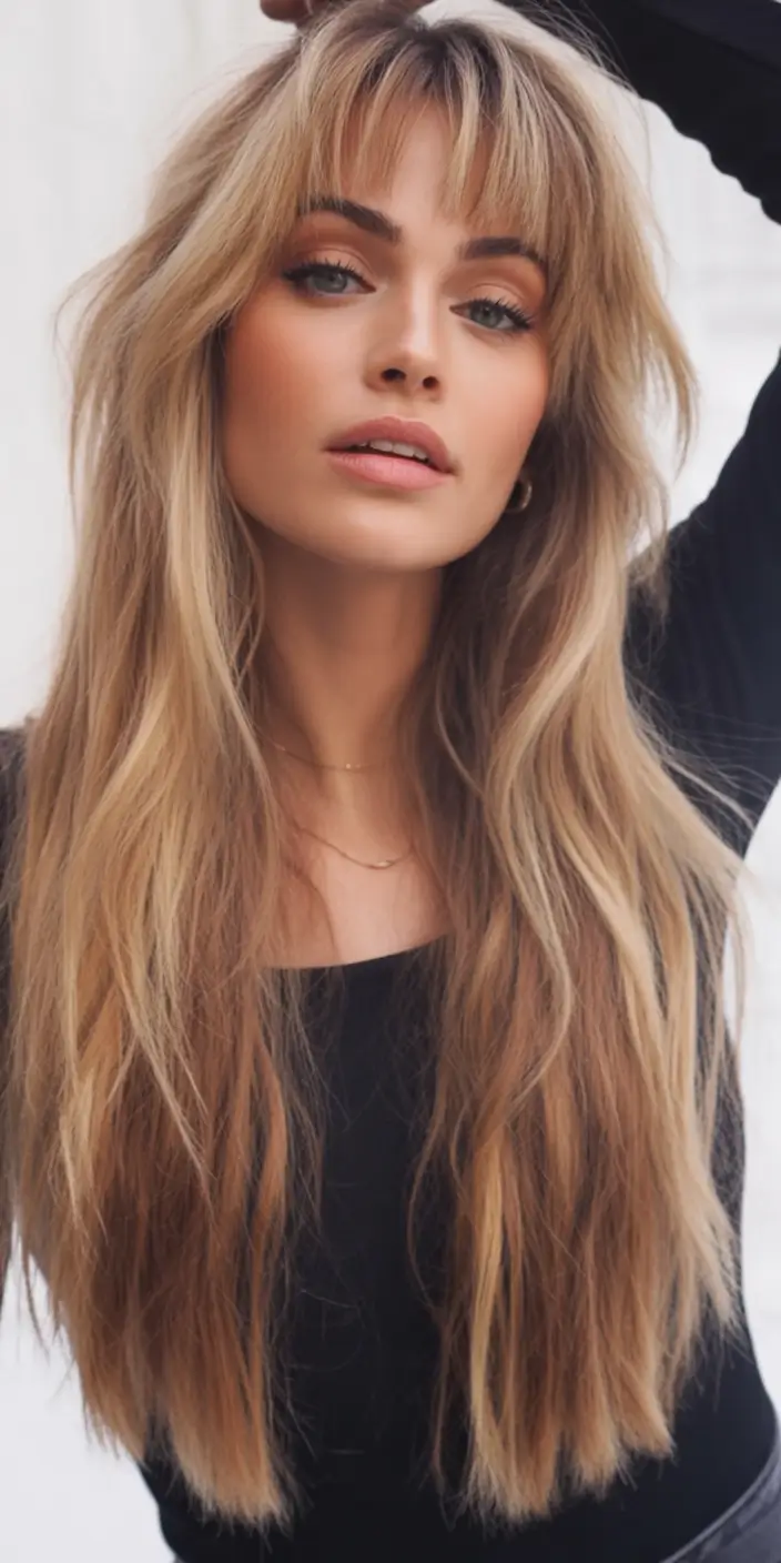cute-fall-hairstyles-Bohemian-Layers-with-Soft-Bangs