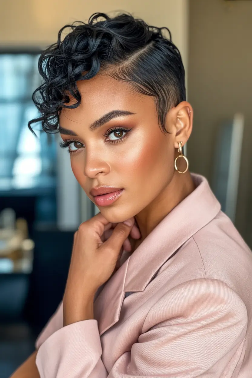 cute-fall-hairstyles-Polished-Finger-Wave-Pixie