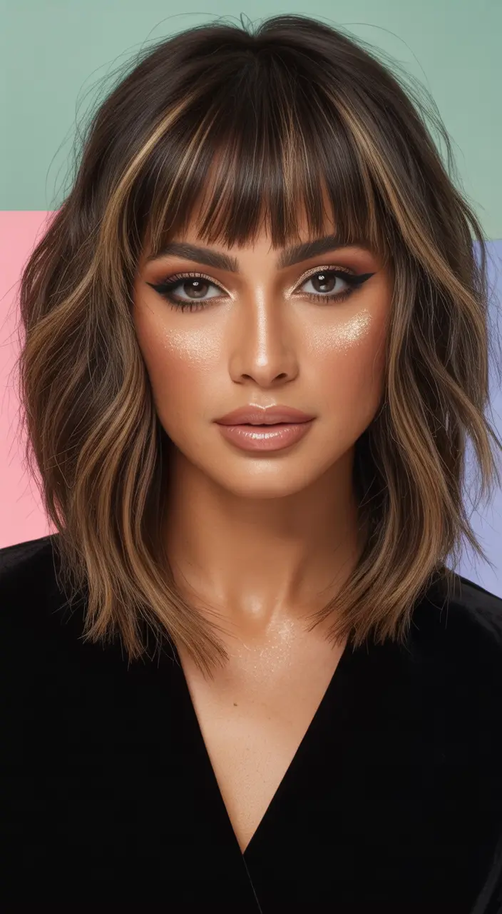 September haircuts Textured Bob With Micro Bangs