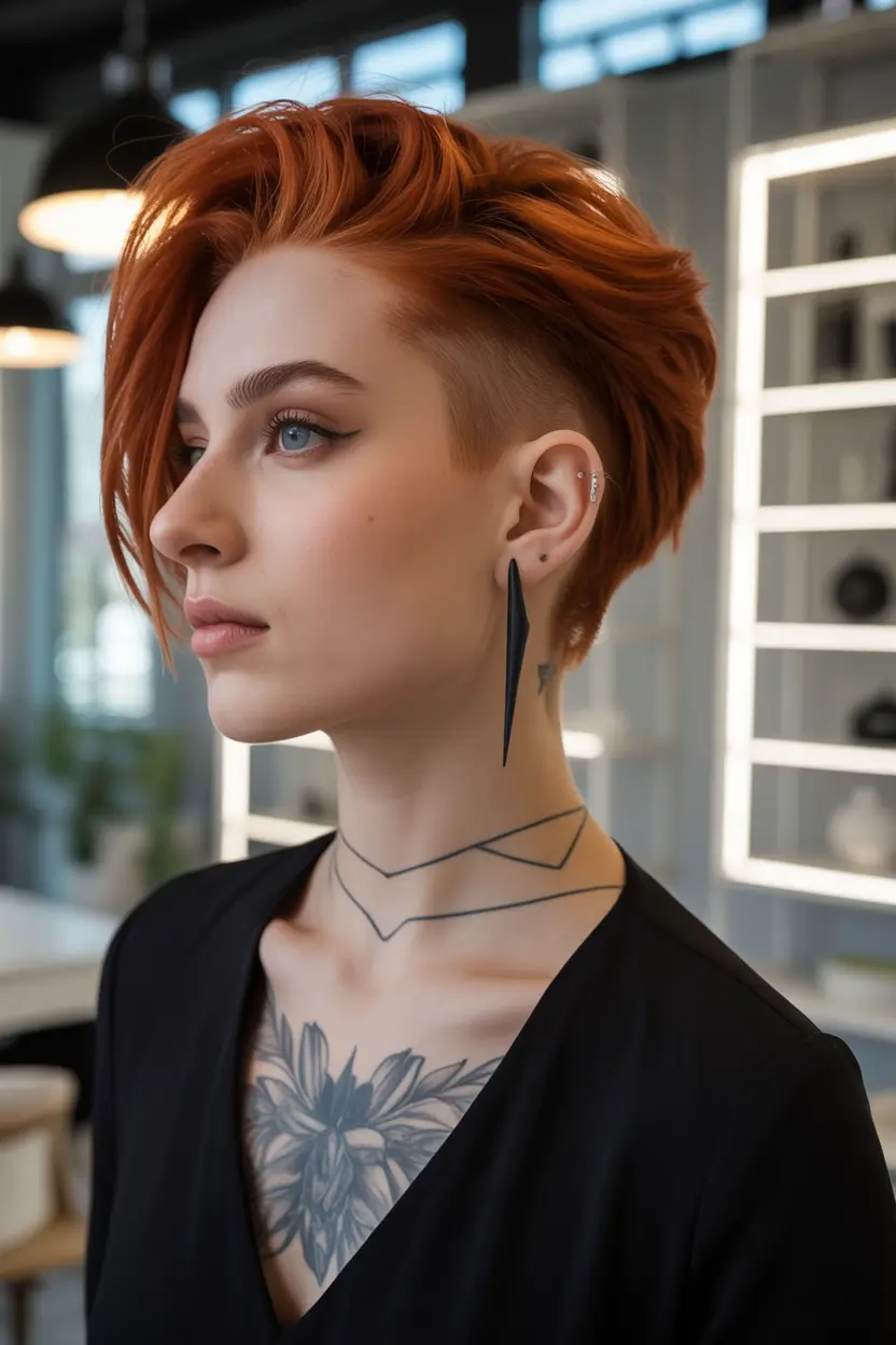 September haircuts Copper Side-Swept Undercut