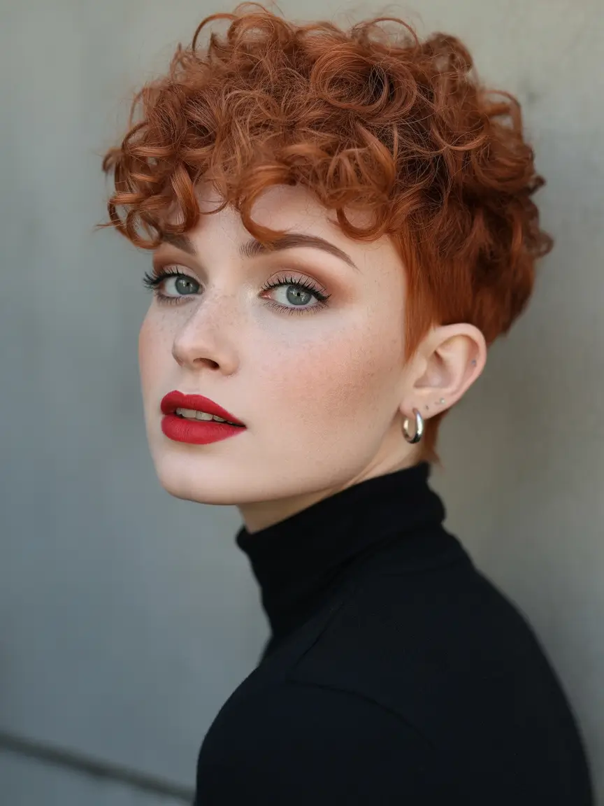 September haircuts Curly Copper Crop