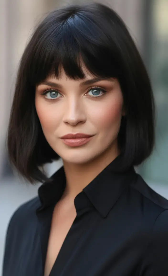 Fall Oval Face Haircuts Classic Bob with Micro Fringe