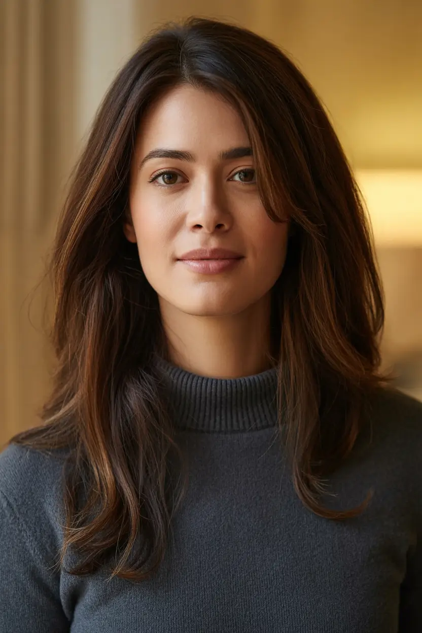 Fall Oval Face Haircuts Classic Layered Cut with Fall Depth