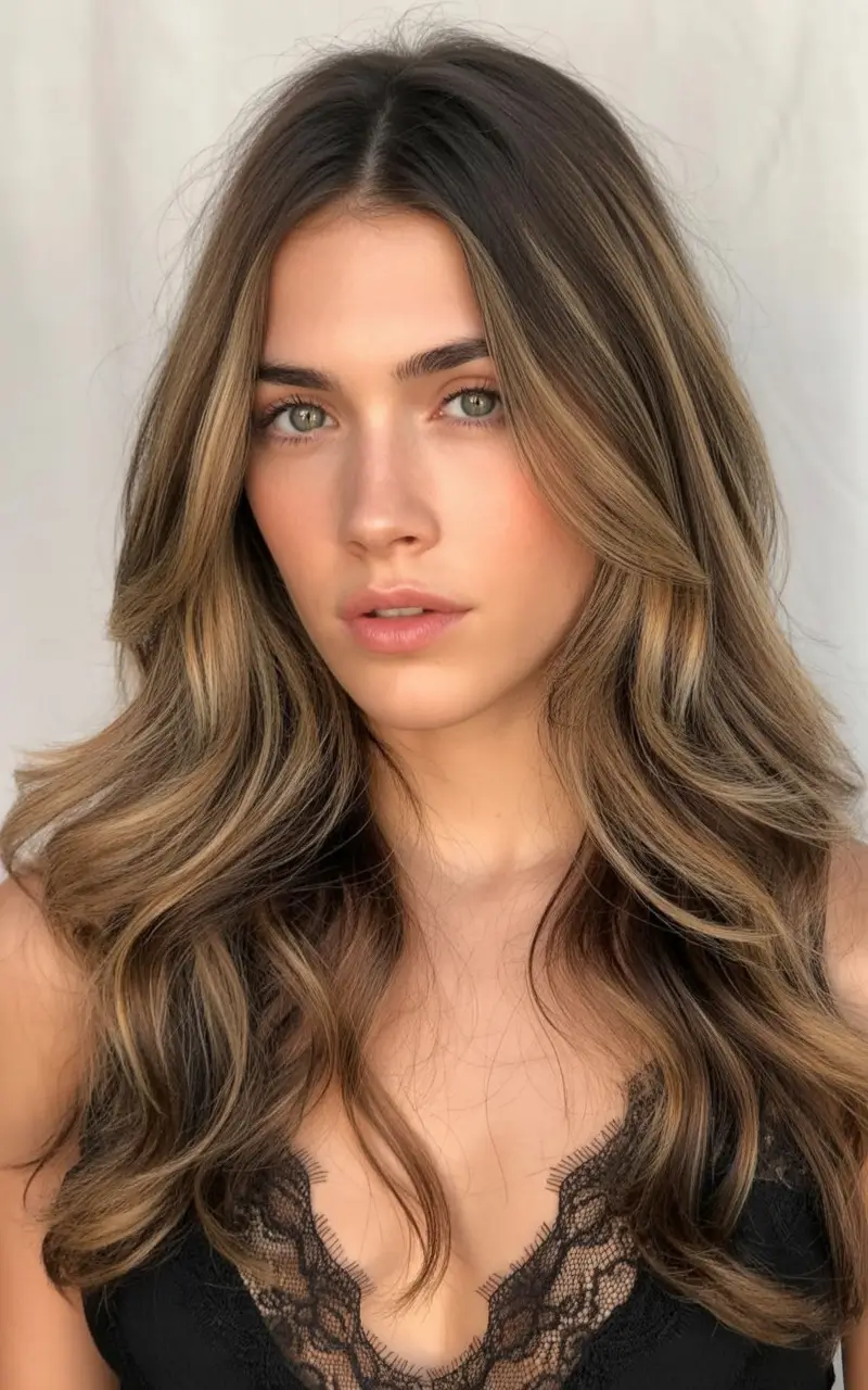 Fall Oval Face Haircuts Golden Ribbon Layers
