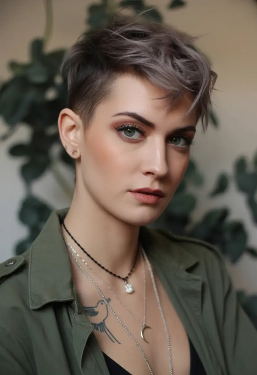 Fall Oval Face Haircuts Disconnected Textured Pixie