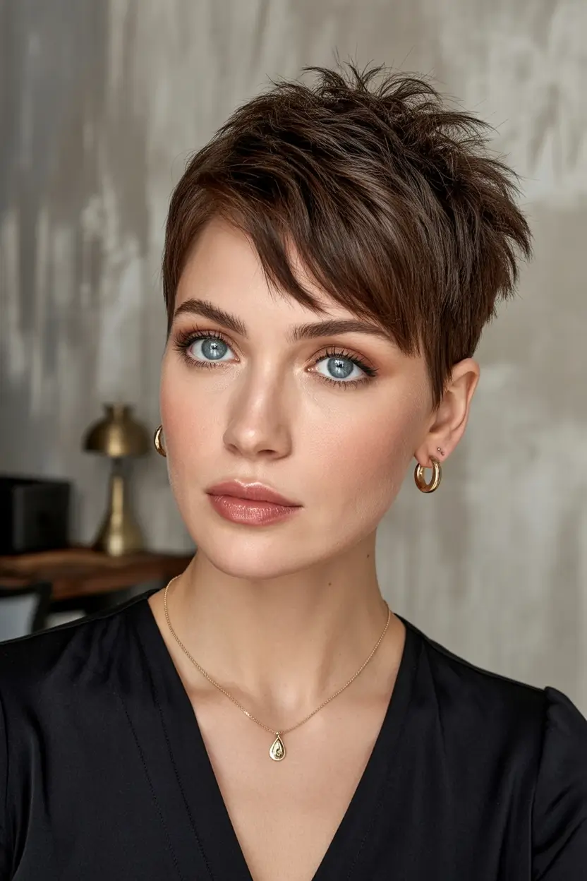Fall Oval Face Haircuts Effortless Pixie with Volume
