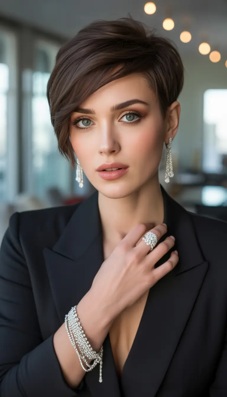 Fall Oval Face Haircuts Polished Tapered Crop