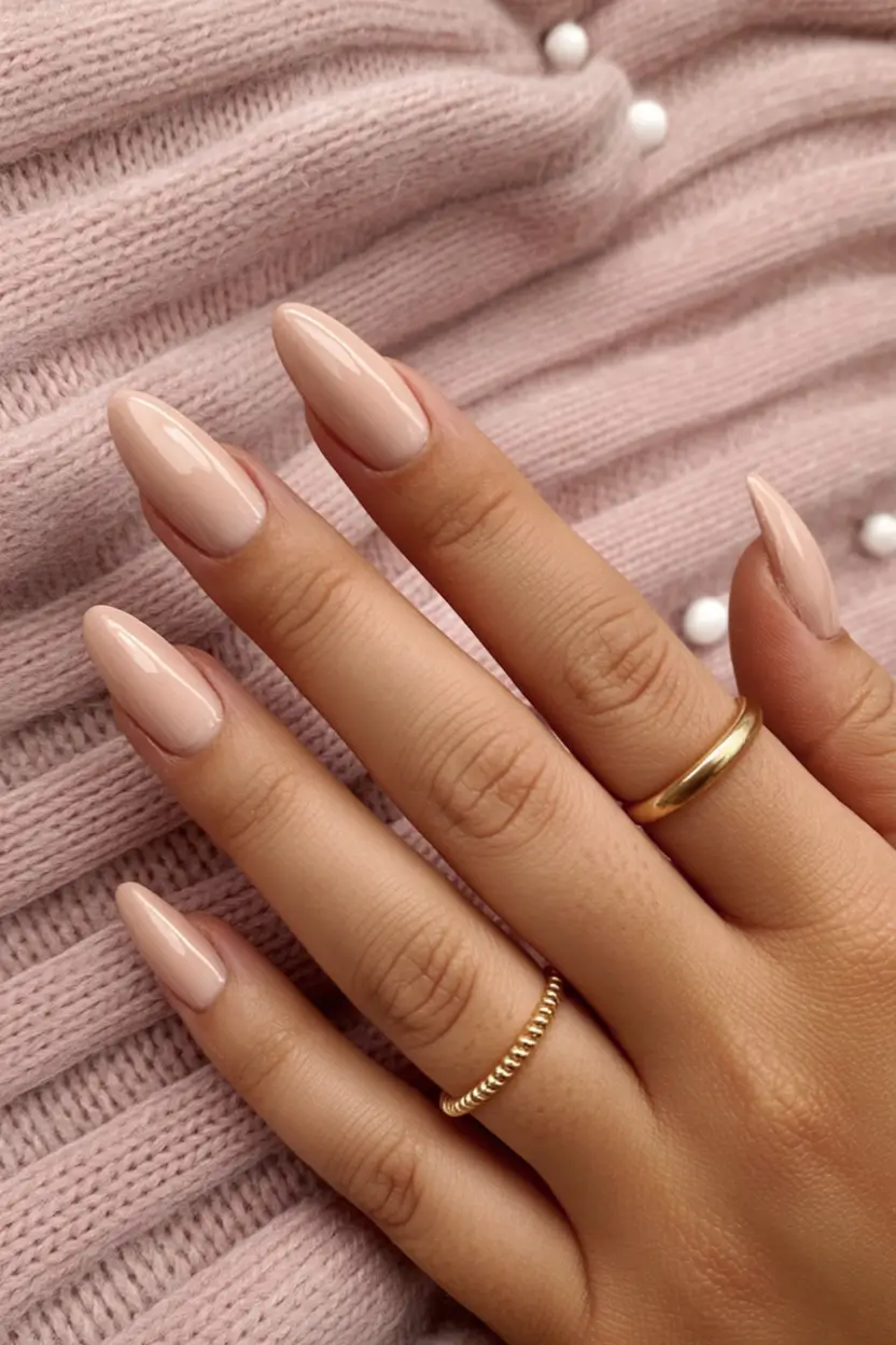 September nails color Porcelain Nude: The Quiet Power of Skin-Tone Perfection