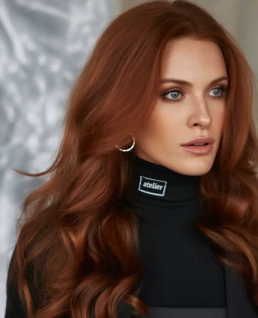 September hair color ideas - fall trends for 2025—Cinnamon-Copper Glam Waves