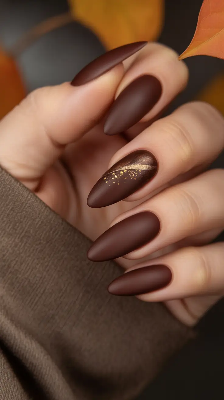September nails design Mocha Twilight Spark