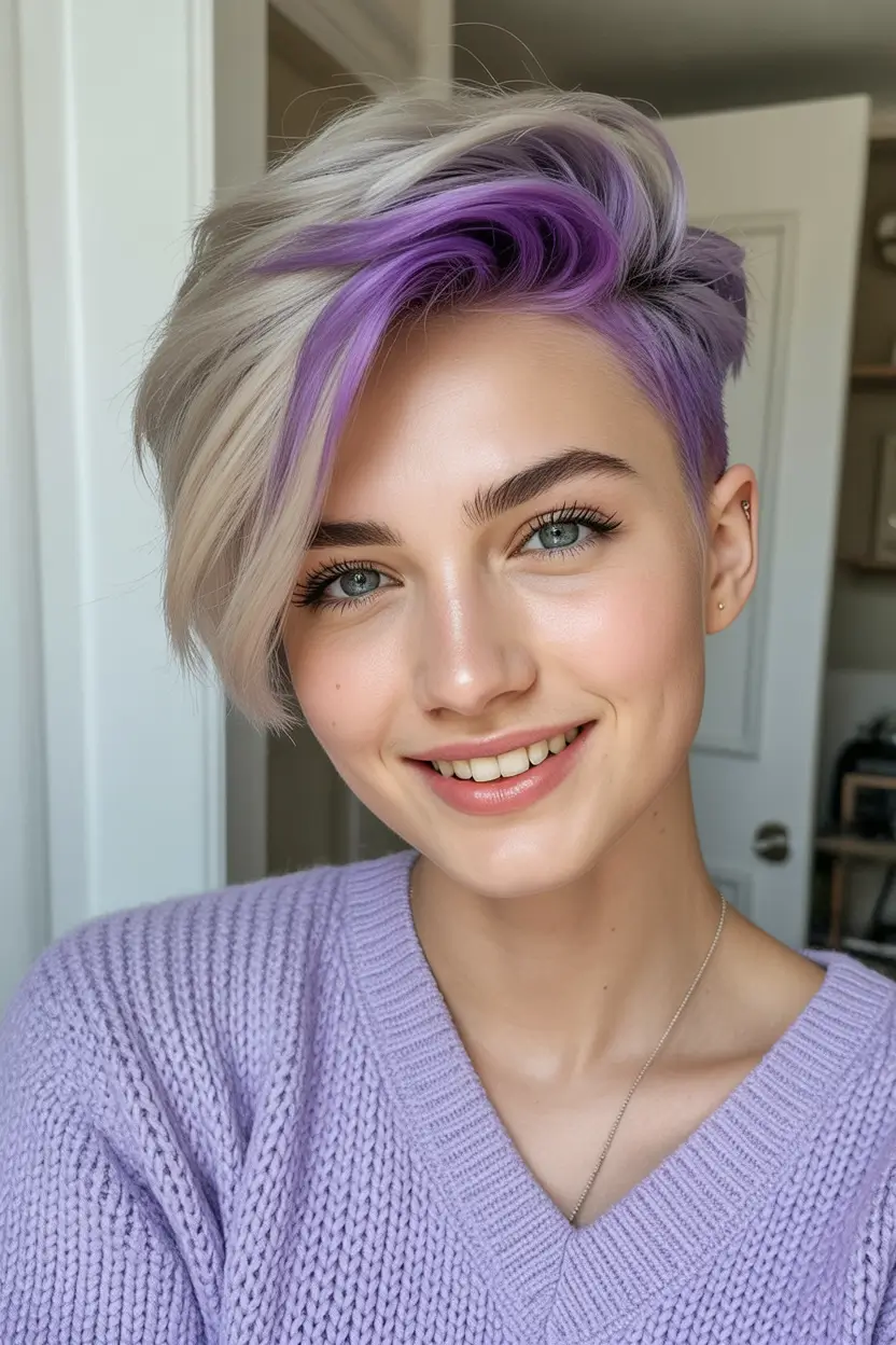 Fall bob hairstyle – Lilac Panel Pixie-Bob
