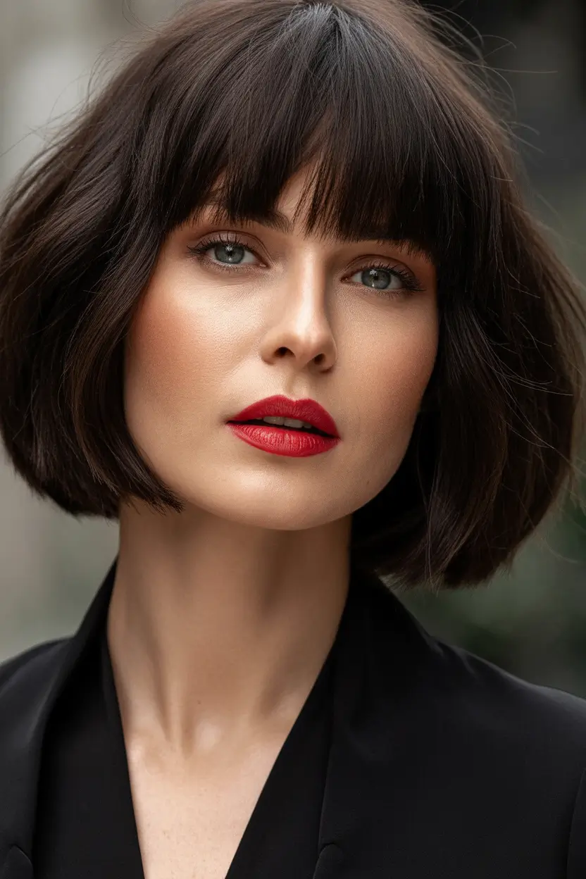 Fall bob hairstyle – French Fringe Bob