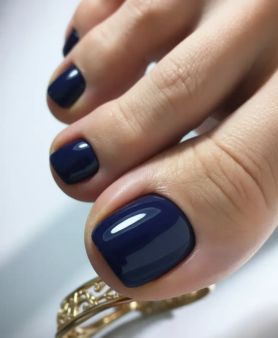 Fall Toe Nail Colors Deep Sapphire Glow