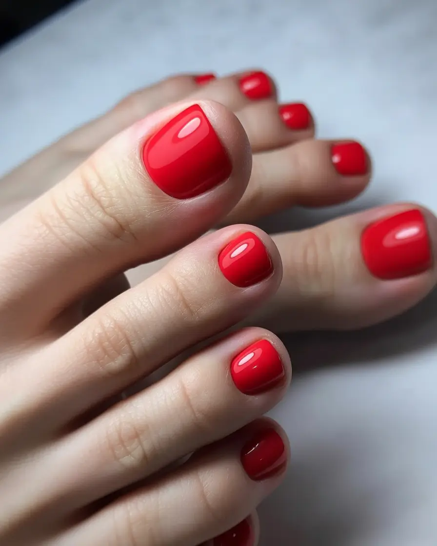 Fall Toe Nail Colors Classic Scarlet Energy