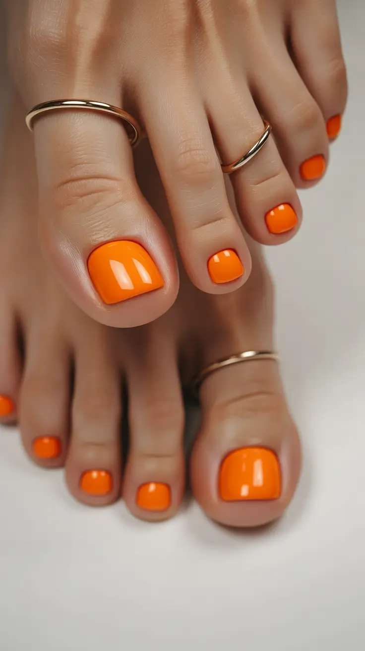 Fall Toe Nail Colors Citrus Glow Statement