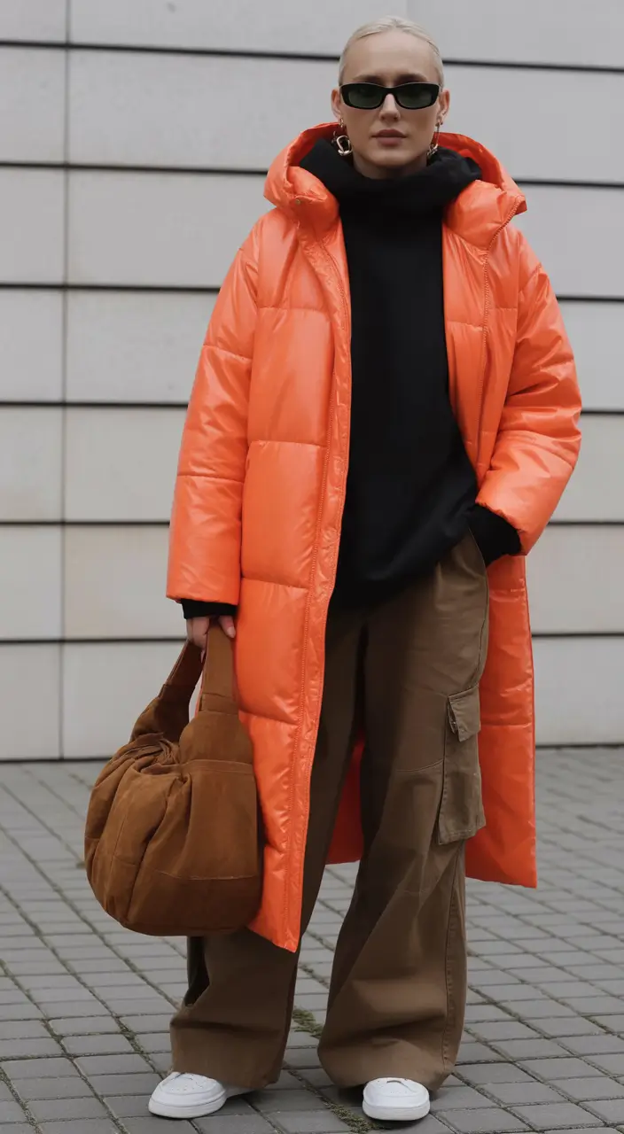 fall winter outfits Bold Utility Puffer