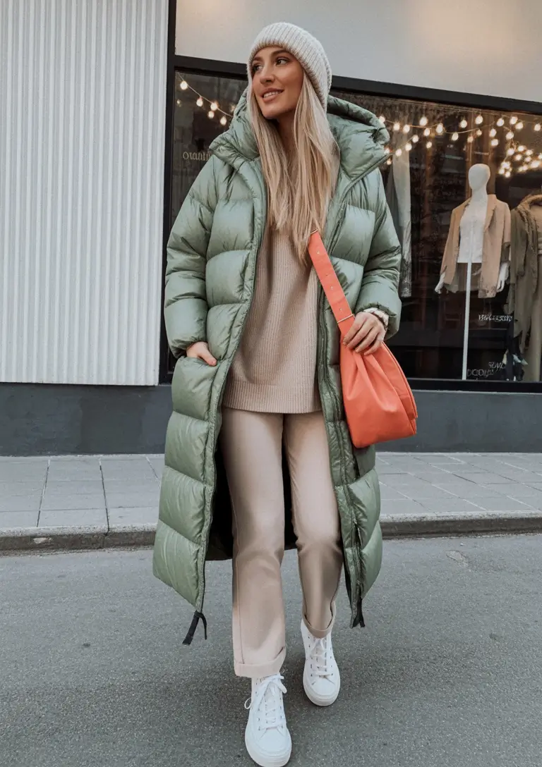 Olive Green Freshness fall winter outfit